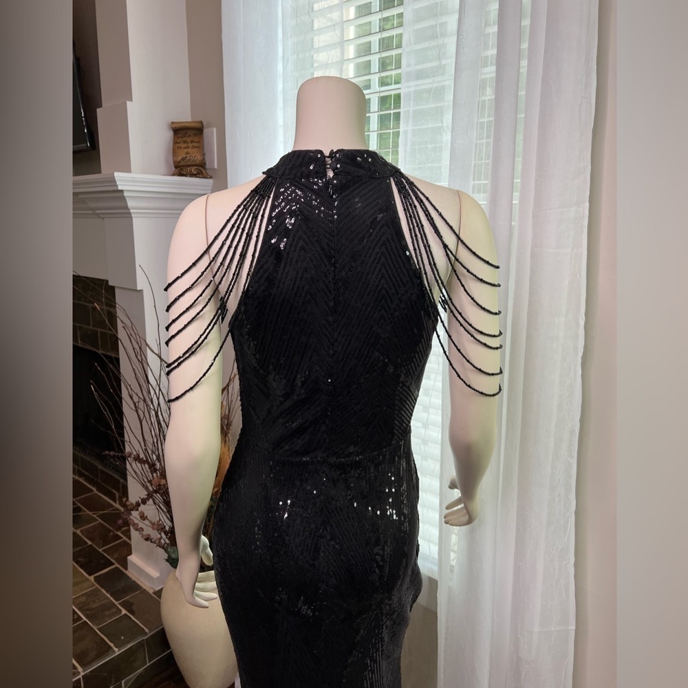 Miss ORD Black Sequin Dress  SZ. L - Picture 9 of 9